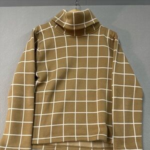 J. Crew Women's Long Sleeve Funnelneck Pullover Sweater WR4 Beige XLarge